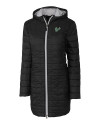 South Florida Bulls Cutter & Buck Rainier PrimaLoft®  Womens Eco Insulated Hooded Long Coat Black Mannequin Thumbnail Image