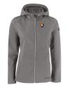 View image 7: Illinois Fighting Illini College Vault Cutter & Buck Evoke Recycled Honeycomb Fleece Womens Full Zip Jacket Elemental Grey Mannequin