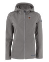 Texas Rio Grande Valley Vaqueros Cutter & Buck Evoke Softshell Recycled Full Zip Womens Jacket Elemental Grey Mannequin Thumbnail Image