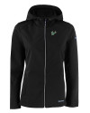 South Florida Bulls Cutter & Buck Evoke Softshell Recycled Full Zip Womens Jacket Black Mannequin Thumbnail Image