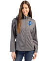 Indiana State Sycamores Cutter & Buck Evoke Softshell Recycled Full Zip Womens Jacket Elemental Grey Front Thumbnail Image