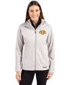 Tennessee Tech Golden Eagles Cutter & Buck Evoke Softshell Recycled Full Zip Womens Jacket CONCRETE Front Thumbnail Image