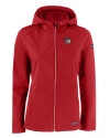 Winston-Salem State Rams Cutter & Buck Evoke Softshell Recycled Full Zip Womens Jacket Cardinal Red Mannequin Thumbnail Image