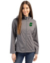 Charlotte 49ers Cutter & Buck Evoke Softshell Recycled Full Zip Womens Jacket Elemental Grey Front Thumbnail Image