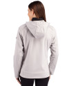 Yale Bulldogs Cutter & Buck Evoke Softshell Recycled Full Zip Womens Jacket CONCRETE Back Thumbnail Image