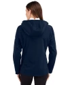 Virginia Hoos College Vault Cutter & Buck Evoke Softshell Recycled Full Zip Womens Jacket Navy Blue Back Thumbnail Image