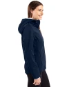 Marquette Golden Eagles Cutter & Buck Evoke Softshell Recycled Full Zip Womens Jacket Navy Blue Side Thumbnail Image