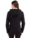 Utah Utes Cutter & Buck Evoke Softshell Recycled Full Zip Womens Jacket Black Back Thumbnail Image