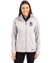 Northwestern Wildcats Cutter & Buck Evoke Softshell Recycled Full Zip Womens Jacket CONCRETE Front Thumbnail Image