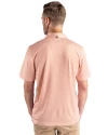 Virginia Cavaliers Cutter & Buck Pike Eco Symmetry Print Stretch Recycled Mens Polo White/College Orange Back Thumbnail Image