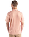 UOP Tigers Cutter & Buck Pike Eco Symmetry Print Stretch Recycled Mens Polo White/College Orange Back Thumbnail Image