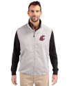 Washington State Cougars Cutter & Buck Charter Eco Recycled Mens Full-Zip Vest Polished Medium Gray Front Thumbnail Image