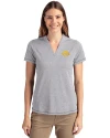 Iowa Hawkeyes Cutter & Buck Forge Eco Heathered Stretch Womens Blade Top Polished Heather Front Thumbnail Image
