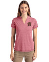 Maryland Terrapins Cutter & Buck Forge Eco Heathered Stretch Womens Blade Top Cardinal Red Heather Front Thumbnail Image