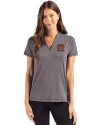 Maryland Terrapins Cutter & Buck Forge Eco Heathered Stretch Womens Blade Top Dark Black Heather Front Thumbnail Image