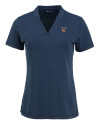 Texas Rio Grande Valley Vaqueros Cutter & Buck Forge Eco Heathered Stretch Womens Blade Top Dark Navy Blue Heather Mannequin Thumbnail Image