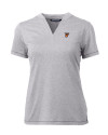 Texas Rio Grande Valley Vaqueros Cutter & Buck Forge Eco Heathered Stretch Womens Blade Top Polished Heather Mannequin Thumbnail Image