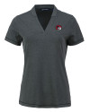 Winston-Salem State Rams Cutter & Buck Forge Eco Heathered Stretch Womens Blade Top Dark Black Heather Mannequin Thumbnail Image