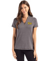 Pitt Panthers Cutter & Buck Forge Eco Heathered Stretch Womens Blade Top Dark Black Heather Front Thumbnail Image
