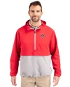 San Diego State Aztecs Cutter & Buck Charter Eco Recycled Mens Anorak Jacket Red/Polished Front Thumbnail Image