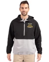 North Carolina A&T Aggies Cutter & Buck Charter Eco Recycled Mens Anorak Jacket Black/Polished Front Thumbnail Image