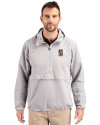 Stanford Cardinal - Cutter & Buck Charter Eco Recycled Mens Anorak Jacket Polished Medium Gray Front Thumbnail Image