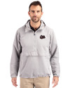 Montana Grizzlies Cutter & Buck Charter Eco Recycled Mens Anorak Jacket Polished Medium Gray Front Thumbnail Image