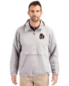 Oregon State Beavers College Vault Cutter & Buck Charter Eco Recycled Mens Anorak Jacket Polished Medium Gray Front Thumbnail Image