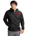 Western Kentucky Hilltoppers College Vault Cutter & Buck Charter Eco Recycled Mens Anorak Jacket Black Front Thumbnail Image