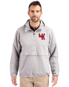 Western Kentucky Hilltoppers College Vault Cutter & Buck Charter Eco Recycled Mens Anorak Jacket Polished Medium Gray Front Thumbnail Image
