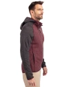 New Mexico State Aggies College Vault Cutter & Buck Mainsail Full Zip Hooded Mens Jacket Bordeaux Heather/Charcoal Heather Side Thumbnail Image