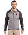 St Johns Red Storm Cutter & Buck Mainsail Full Zip Hooded Mens Jacket Polished Heather/Charcoal Heather Front Thumbnail Image