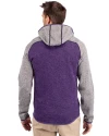 TCU Horned Frogs Cutter & Buck Mainsail Full Zip Hooded Mens Jacket College Purple Heather/Polished Heather Back Thumbnail Image