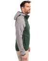 Charlotte 49ers Cutter & Buck Mainsail Full Zip Hooded Mens Jacket Hunter Heather/Polished Heather Side Thumbnail Image