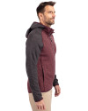 Virginia Tech Hokies Cutter & Buck Mainsail Full Zip Hooded Mens Jacket Bordeaux Heather/Charcoal Heather Side Thumbnail Image