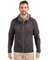 Miami University RedHawks - Cutter & Buck Mainsail Full Zip Hooded Mens Jacket Charcoal Heather Front Thumbnail Image