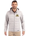 North Carolina A&T Aggies Cutter & Buck Evoke Hybrid Softshell Recycled Full Zip Mens Hooded Jacket CONCRETE Front Thumbnail Image