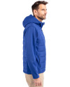 Saint Louis Billikens Cutter & Buck Evoke Hybrid Softshell Recycled Full Zip Mens Hooded Jacket Tour Blue Side Thumbnail Image