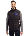 Memphis Tigers Cutter & Buck Evoke Hybrid Softshell Recycled Mens Full Zip Vest Black Front Thumbnail Image