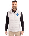Indiana State Sycamores Cutter & Buck Evoke Hybrid Softshell Recycled Mens Full Zip Vest CONCRETE Front Thumbnail Image