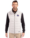 Tulsa Golden Hurricane Cutter & Buck Evoke Hybrid Softshell Recycled Mens Full Zip Vest CONCRETE Front Thumbnail Image