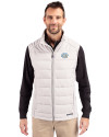 View image 4: Southern University Jaguars Cutter & Buck Evoke Recycled Honeycomb Fleece Mens Hybrid Full Zip Vest CONCRETE Front