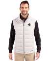Seton Hall Pirates Cutter & Buck Evoke Hybrid Softshell Recycled Mens Full Zip Vest CONCRETE Front Thumbnail Image