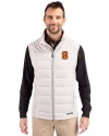 Syracuse Orange Cutter & Buck Evoke Hybrid Softshell Recycled Mens Full Zip Vest CONCRETE Front Thumbnail Image
