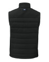 South Florida Bulls Cutter & Buck Evoke Hybrid Softshell Recycled Mens Full Zip Vest Black Mannequin Back Thumbnail Image