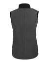 Winston-Salem State Rams Cutter & Buck Cascade Eco Fleece Womens Vest Elemental Grey/Black Mannequin Back Thumbnail Image