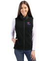 Louisiana Tech Bulldogs Cutter & Buck Cascade Eco Fleece Womens Vest Black Front Thumbnail Image