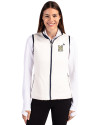 Navy Midshipmen Cutter & Buck Cascade Eco Fleece Womens Vest Shell/Navy Blue Front Thumbnail Image