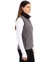 Southeastern Louisiana Lions Cutter & Buck Cascade Eco Fleece Womens Vest Elemental Grey/Black Side Thumbnail Image