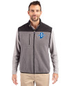Indiana State Sycamores Cutter & Buck Cascade Eco Fleece Mens Vest Elemental Grey/Black Front Thumbnail Image